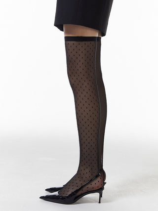 DOT TULLE OVER-KNEE SOCKS
