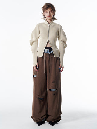 ESCARGOT SLEEVE KNIT