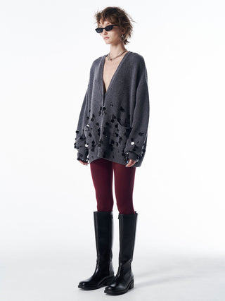 BIJOU OVER KNIT CARDIGAN