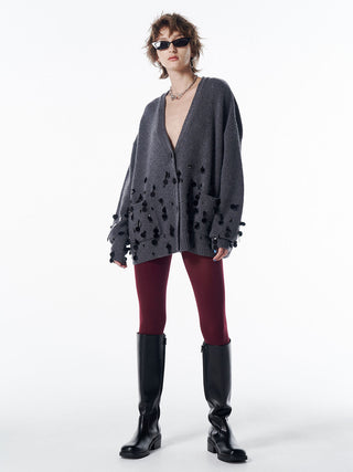 BIJOU OVER KNIT CARDIGAN