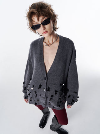 BIJOU OVER KNIT CARDIGAN