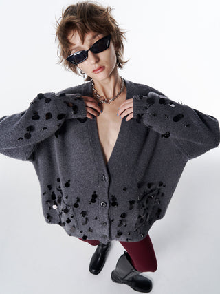 BIJOU OVER KNIT CARDIGAN