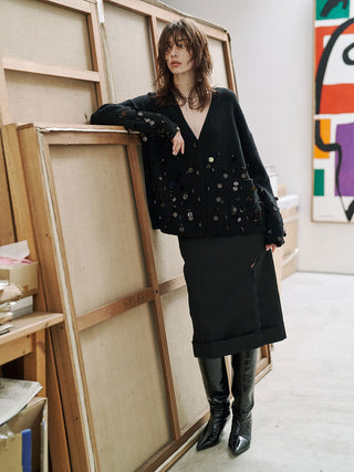 BIJOU OVER KNIT CARDIGAN