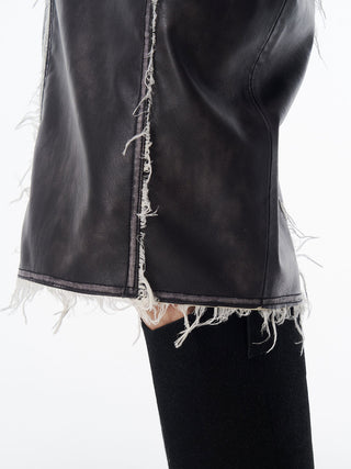 FAUX LEATHER TIGHT SKIRT