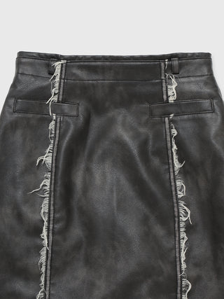 FAUX LEATHER TIGHT SKIRT