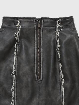 FAUX LEATHER TIGHT SKIRT