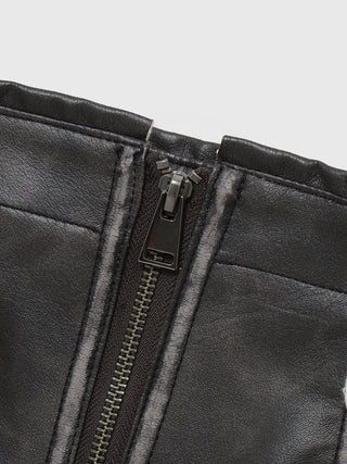 FAUX LEATHER TIGHT SKIRT