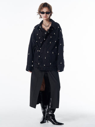 LACE TRIM WOOL DRESS