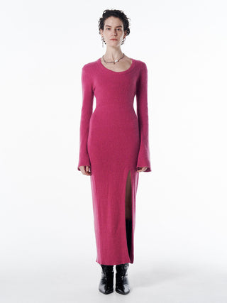 SLIT KNIT DRESS