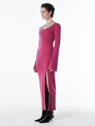 SLIT KNIT DRESS