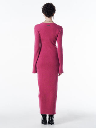 SLIT KNIT DRESS
