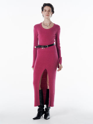 SLIT KNIT DRESS