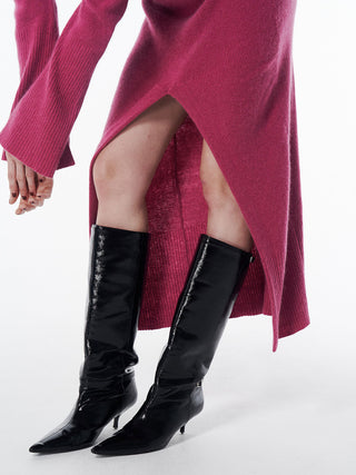 SLIT KNIT DRESS