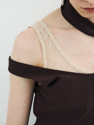 TIE NECK MINI DRESS