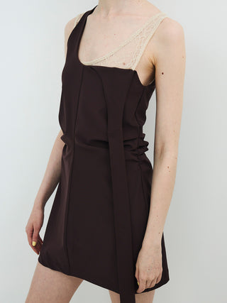TIE NECK MINI DRESS