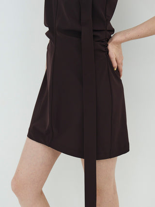 TIE NECK MINI DRESS
