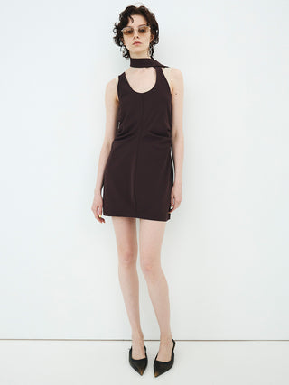 TIE NECK MINI DRESS