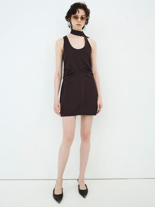 TIE NECK MINI DRESS