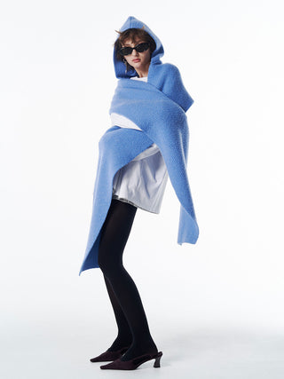 WOOL CASHMERE HOODIE MUFFLER