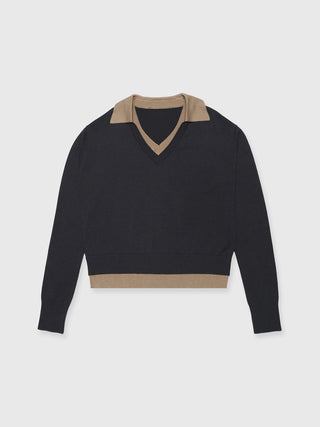 MOON LAYERED VNECK KNIT