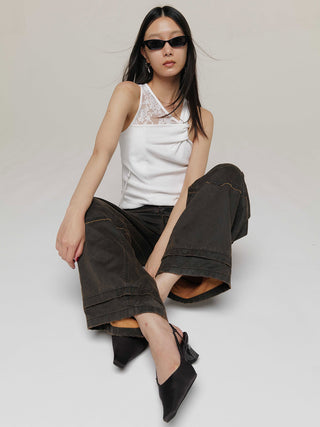 LACE SEAM CUT TOPS