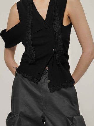 NECK LACE SLEEVELESS KNIT