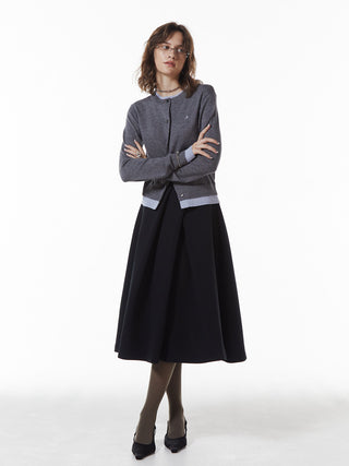 BONDING TUCK FLARE SKIRT