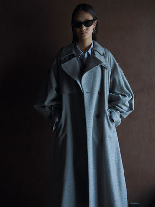 WOOL COMFORTABLE TRENCH COAT