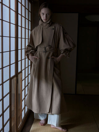 WOOL COMFORTABLE TRENCH COAT