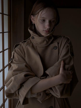 WOOL COMFORTABLE TRENCH COAT