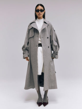 WOOL COMFORTABLE TRENCH COAT