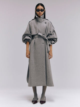 WOOL COMFORTABLE TRENCH COAT