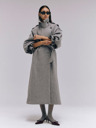 WOOL COMFORTABLE TRENCH COAT