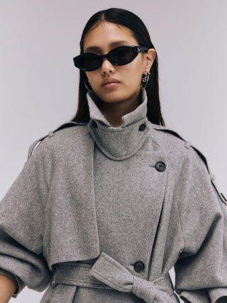 WOOL COMFORTABLE TRENCH COAT