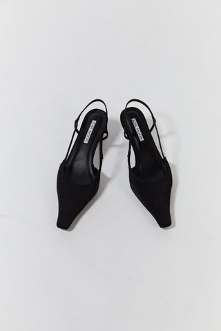 SLINGBACK SATIN  PUMPS