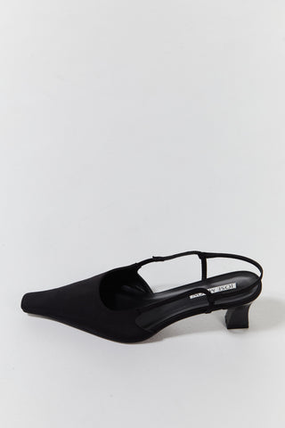 SLINGBACK SATIN  PUMPS