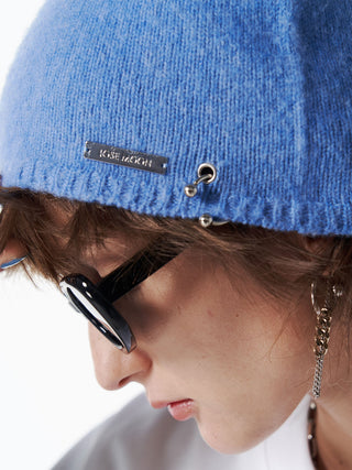 KNIT PIRCED BEANIE