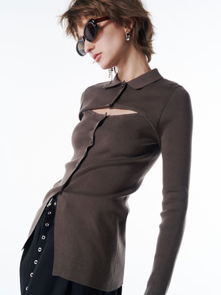 ARM SET KNIT CARDIGAN