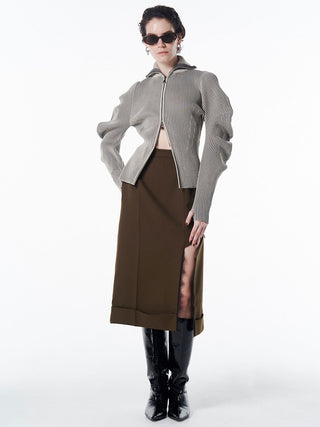 ESCARGOT SLEEVE KNIT