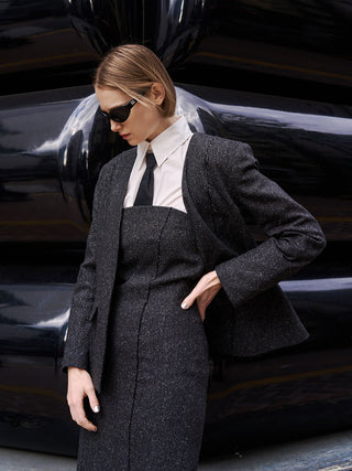 CUT OFF DETAILS DRESS