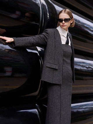 CUT OFF DETAILS DRESS