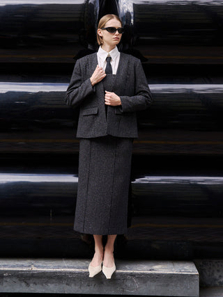 CUT OFF DETAILS DRESS