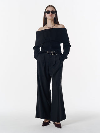 OFF SHOULDER BULKY KNIT