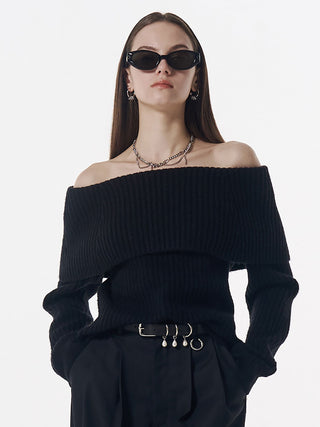 OFF SHOULDER BULKY KNIT