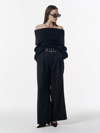 OFF SHOULDER BULKY KNIT