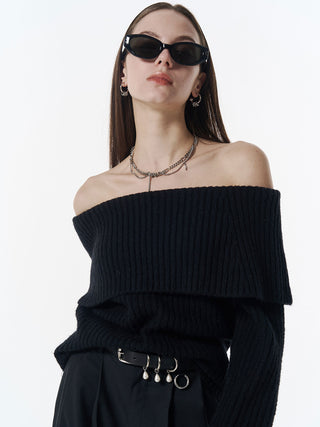 OFF SHOULDER BULKY KNIT