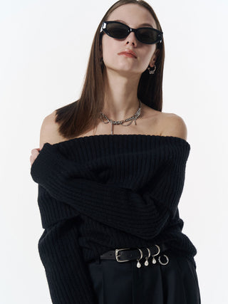 OFF SHOULDER BULKY KNIT