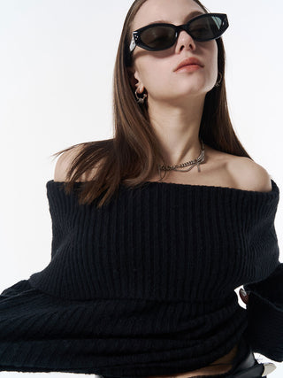 OFF SHOULDER BULKY KNIT