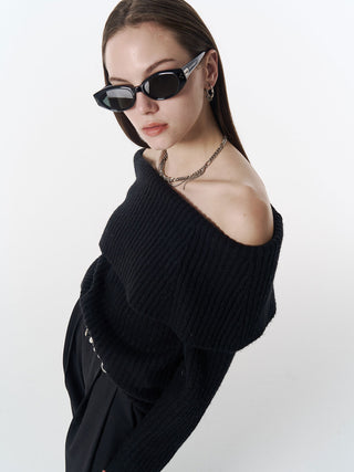 OFF SHOULDER BULKY KNIT