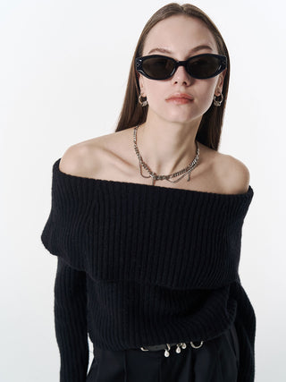 OFF SHOULDER BULKY KNIT